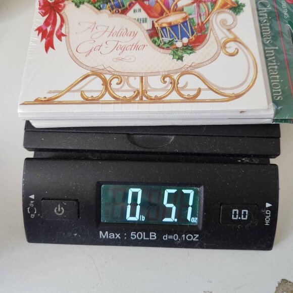 Lot of 2 Vintage American Greetings Christmas Invitations Sleigh with Presents - Picture 6 of 6